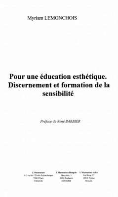 Pour une education esthetique discernement et formation (eBook, PDF)