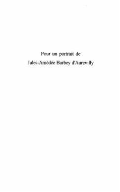 Pour un portrait de jules-amedee barbey (eBook, PDF) - Lamarche Jeanton Jean-Marie