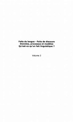 Faits de langue Faits de discours (eBook, PDF)