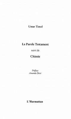 Parole Testament suivi de Chimie La (eBook, PDF)