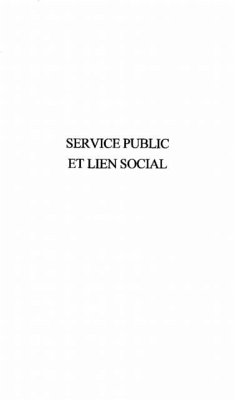 SERVICE PUBLIC ET LIEN SOCIAL (eBook, PDF)