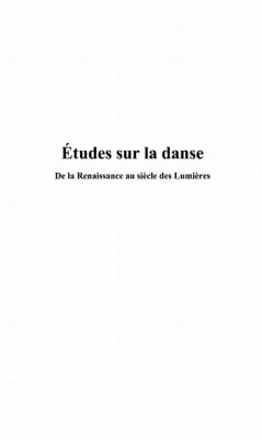 Etudes sur la danse de la renaissance au (eBook, PDF)