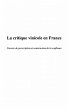 La critique vinicole en France (eBook,... - Bild 1