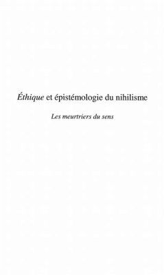 ETHIQUE ET EPISTEMOLOGIE DU NIHILISME (eBook, PDF) ETHIQUE ET EPISTEMOLOGIE DU NIHILISME (eBook, PDF)