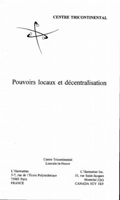 Cover POUVOIRS LOCAUX ET DECENTRALISATION (eBook, PDF)