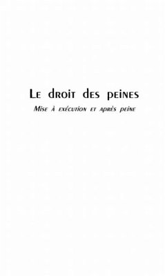 Cover Le droit des peines (eBook, PDF)