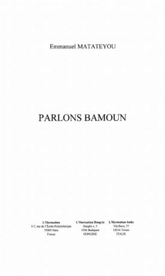 PARLONS BAMOUN (eBook, PDF)