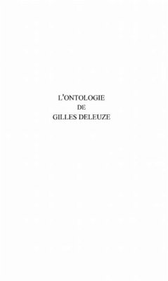L'ONTOLOGIE DE GILLES DELEUZE (eBook, PDF)