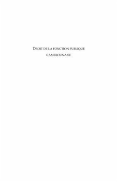 Droit de la fonction publique camerounaise (eBook, PDF)