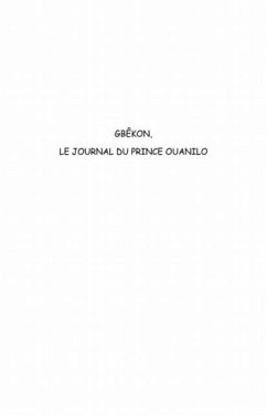 Gbekon, le journal du prince Ouanilo (eBook, PDF)