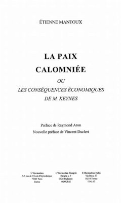 Paix calomniee ou les consequences... (eBook, PDF) - Mantoux Etienne