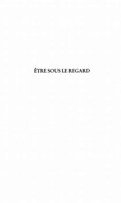 Cover Etre sous le regard (eBook, PDF)
