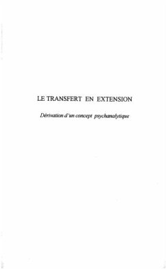LE TRANSFERT EN EXTENSION (eBook, PDF)