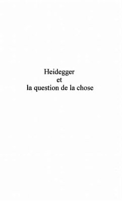 HEIDEGGER ET LA QUESTION DE LACHOSE (eBook, PDF)