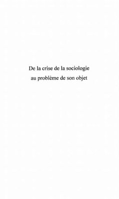 De la crise de la sociologie au probleme de son objet (eBook, PDF)