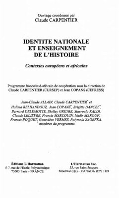 IDENTITE NATIONALE ET ENSEIGNEMENT DE L'HISTOIRE (eBook, PDF)