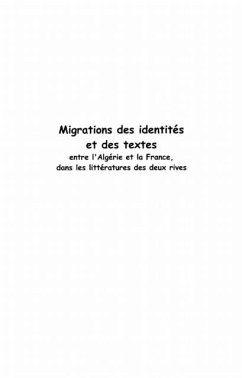 Migrations des identites et des textes entre l'Algerie et la (eBook, PDF)