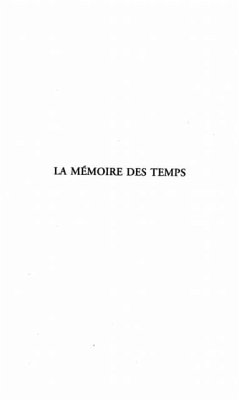 Cover LA MEMOIRE DES TEMPS (eBook, PDF)