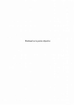 Rimbaud ou la poesie objective (eBook, PDF)