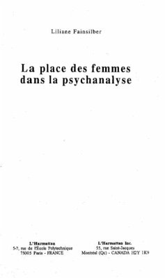 Cover LA PLACE DES FEMMES DANS LA PSYCHANALYSE (eBook, PDF)
