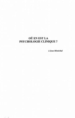 Cover OU EN EST LA PSYCHOLOGIE CLINIQUE? (eBook, PDF)