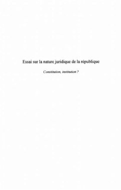 ESSAI SUR LA NATURE JURIDIQUE DE LA REPUBLIQUE (eBook, PDF)
