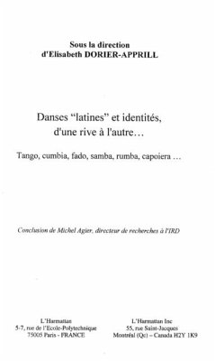 DANSES "e; LATINES "e; ET IDENTITE, D'UNE RIVE A L'AUTRE... (eBook, PDF) Cover DANSES "e; LATINES "e; ET IDENTITE, D'UNE RIVE A L'AUTRE... (eBook, PDF)
