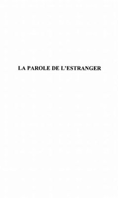Cover LA PAROLE DE L'ESTRANGER (eBook, PDF)