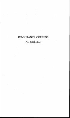 IMMIGRANTS COREENS AU QUEBEC (eBook, PDF)