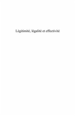 Cover Legitimite, legalite et effectivite (to (eBook, PDF)