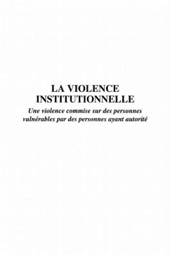 La violence institutionnelle (eBook, PDF)