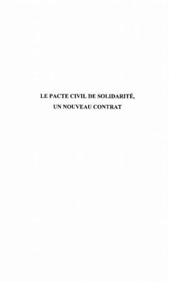 LE PACTE CIVIL DE SOLIDARITE (eBook, PDF)