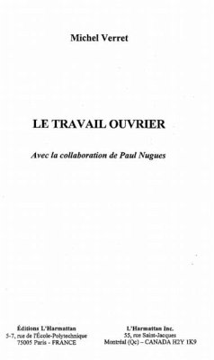 LE TRAVAIL OUVRIER (eBook, PDF) - Michel Verret