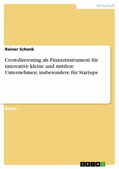 Crowdinvesting als Finanzinstrument für innovative kleine und mittlere Unternehmen, insbesondere für Startups (eBook, PDF)