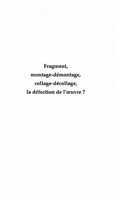 Fragment: montage-demontagecollage-decol (eBook, PDF) - Collectif