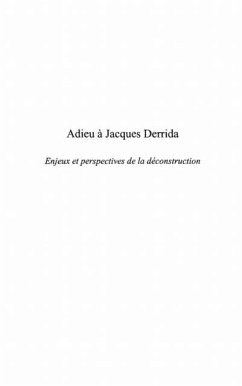 Adieu a Jacques Derrida (eBook, PDF)