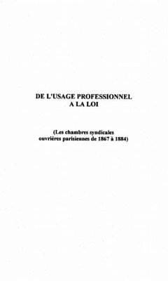 De l'usage professionnel a la loi (eBook, PDF)