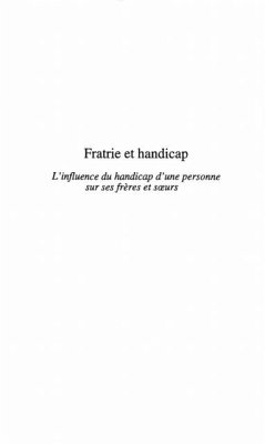 Fratrie et handicap (eBook, PDF)