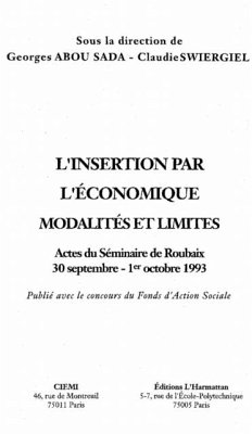 Cover L'INSERTION PAR L'ECONOMIQUE MODALITES ET LIMITES (eBook, PDF)
