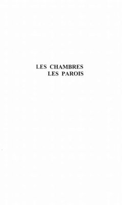 Cover Chambres les parois (eBook, PDF)