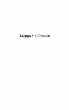 Cover Langage et affirmation (eBook, PDF)