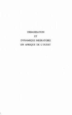 Cover URBANISATION ET DYNAMIQUE MIGRATOIRE EN AFRIQUE DE L'OUEST (eBook, PDF)