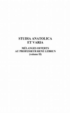 Studia anatolica et varia (eBook, PDF) Studia anatolica et varia (eBook, PDF)