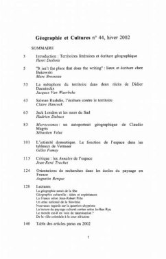 Cover Geographie et cultures no. 44 (eBook, PDF)