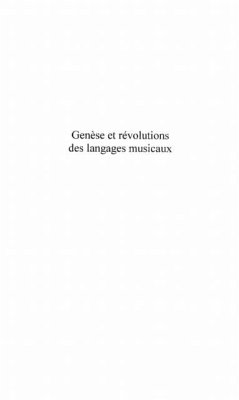 Cover GENESE ET REVOLUTIONS DES LANGAGES MUSICAUX (eBook, PDF)