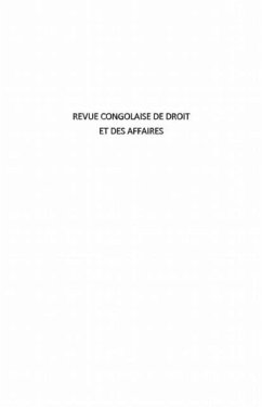 Revue congolaise de droit et des affaire (eBook, PDF)