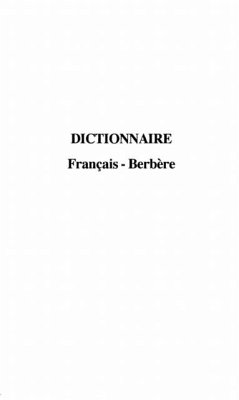 Dictionnaire francais-berbere dialecte des ntifa (eBook, PDF)