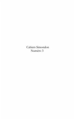 Cahiers Simondon 03 (eBook, PDF)