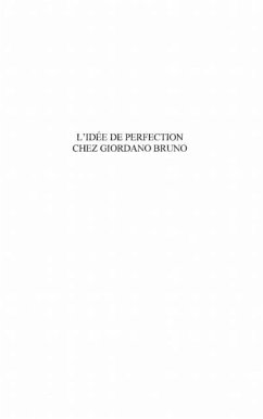 Cover Idee de perfection chez giordano bruno (eBook, PDF)