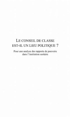 Cover Le conseil de classe est-il unlieu politique ? (eBook, PDF)